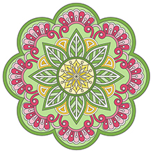three-color mandala