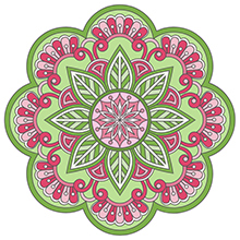 two-color mandala